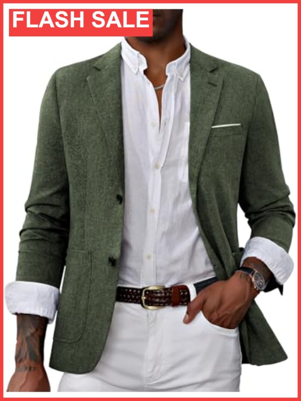 Men's Casual Sport Coat Lightweight Blazer Jacket Soft Polyester